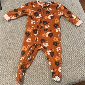 Carter's Brown Floral Footie Pajama